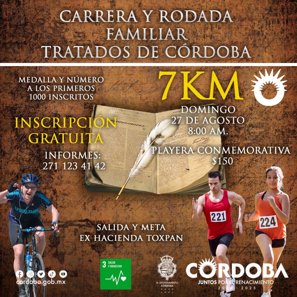 Carrera y rodada por firma de los Tratados de Córdoba