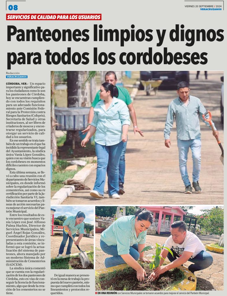 Panteones limpios y dignospara todos los cordobeses