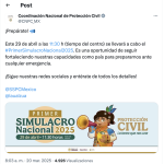 Mañana, martes 29 de abril, se realizará el Primer Simulacro Nacional 2025